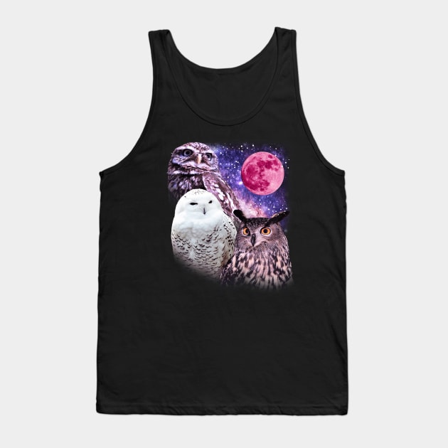 Three Owl Moon Tank Top by CozySkull